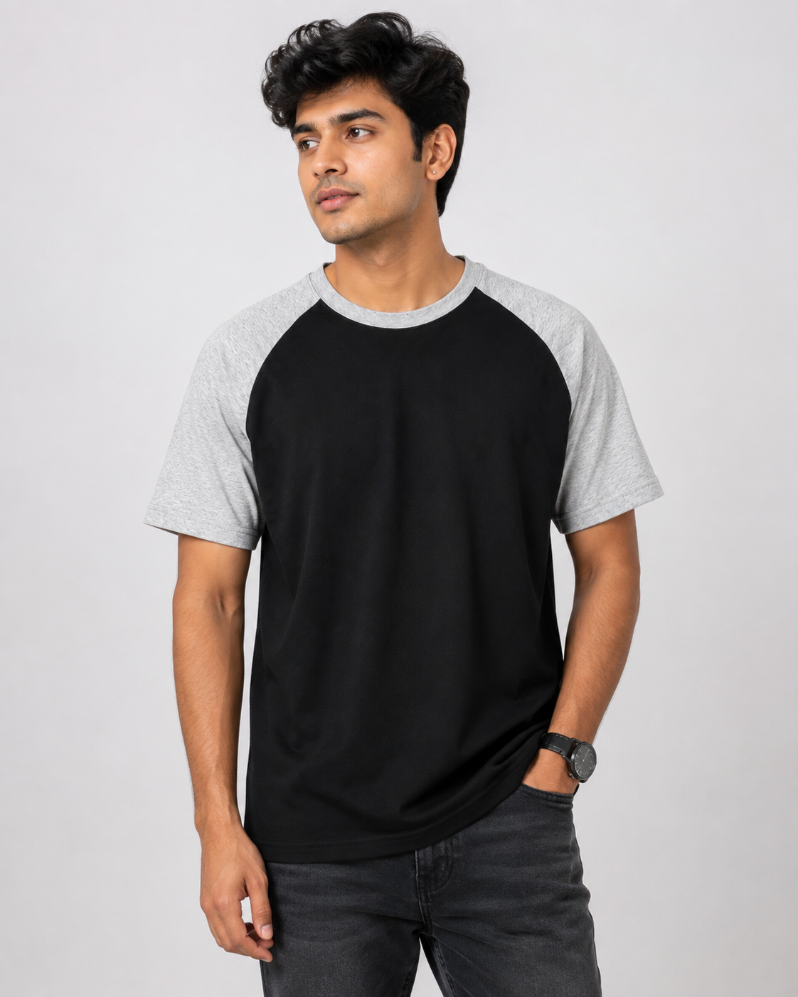 Raglan - Round-Neck Half-Sleeve