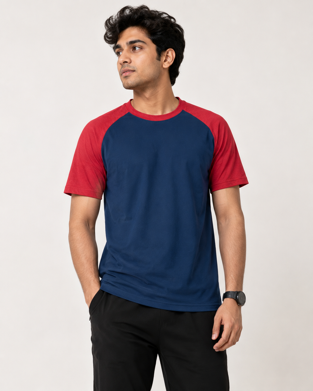 Raglan - Round-Neck Half-Sleeve