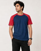Raglan - Round-Neck Half-Sleeve