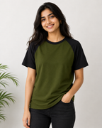 Raglan - Round-Neck Half-Sleeve
