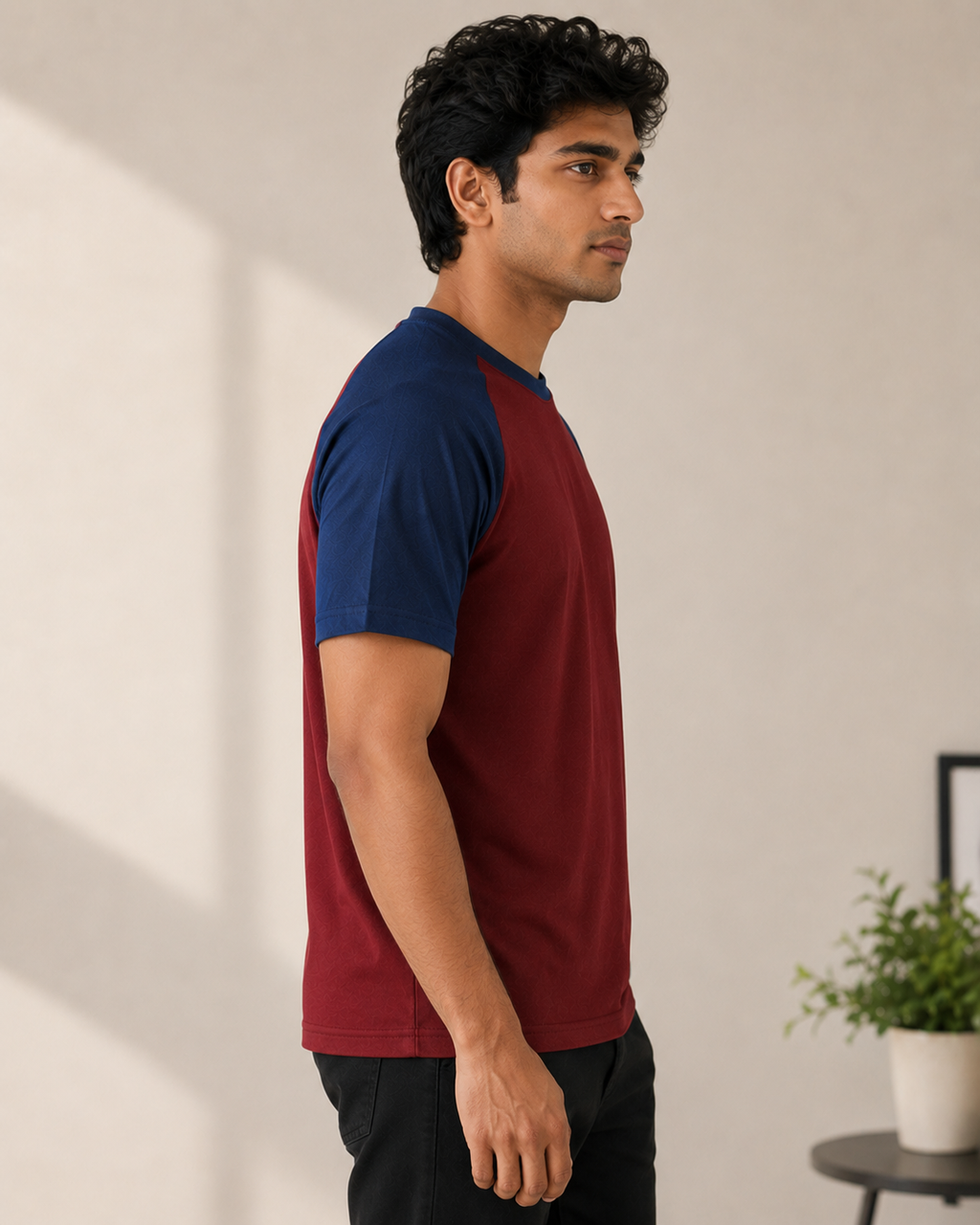 Raglan - Round-Neck Half-Sleeve