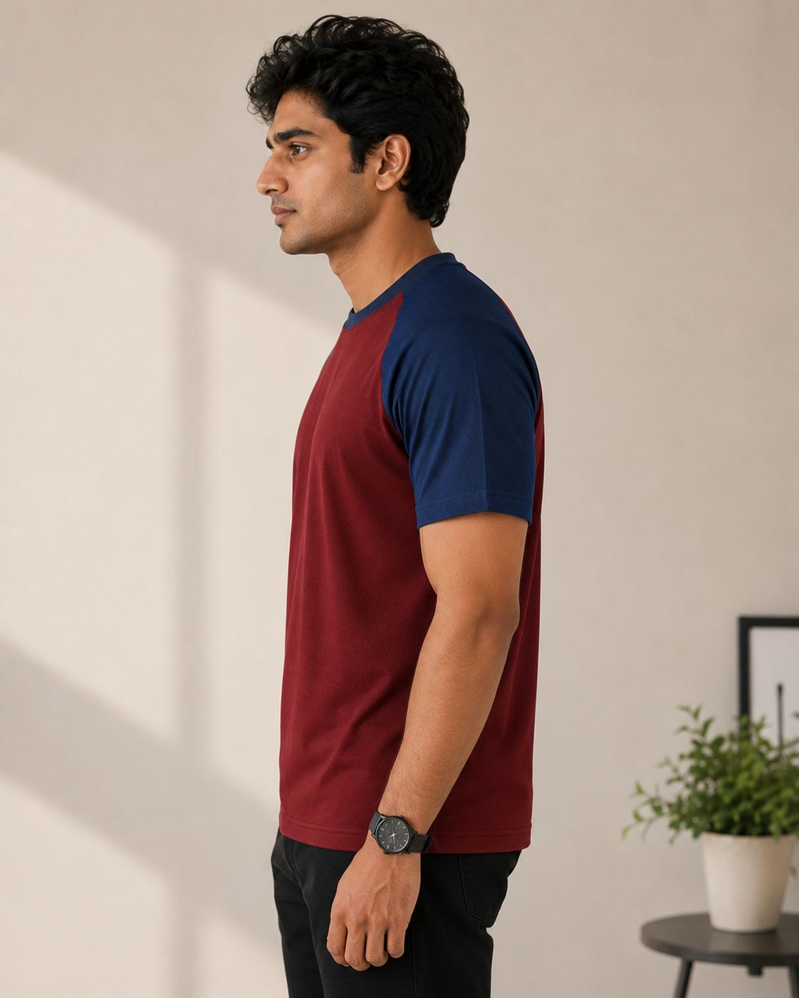 Raglan - Round-Neck Half-Sleeve
