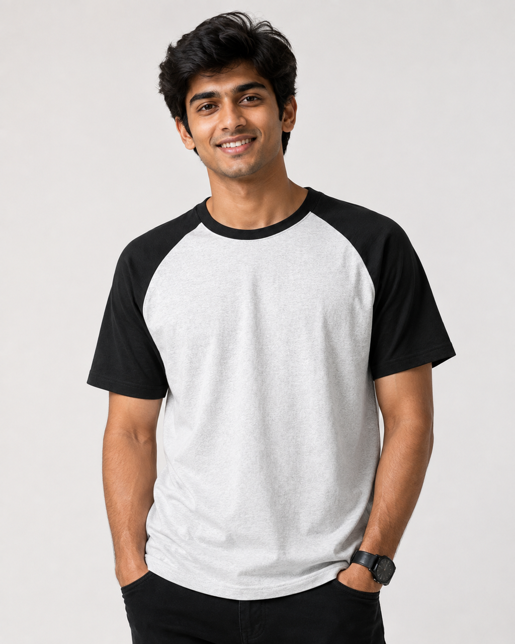 Raglan - Round-Neck Half-Sleeve
