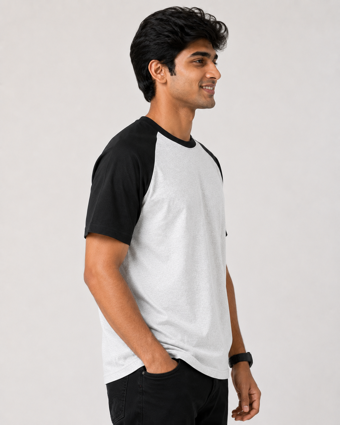 Raglan - Round-Neck Half-Sleeve
