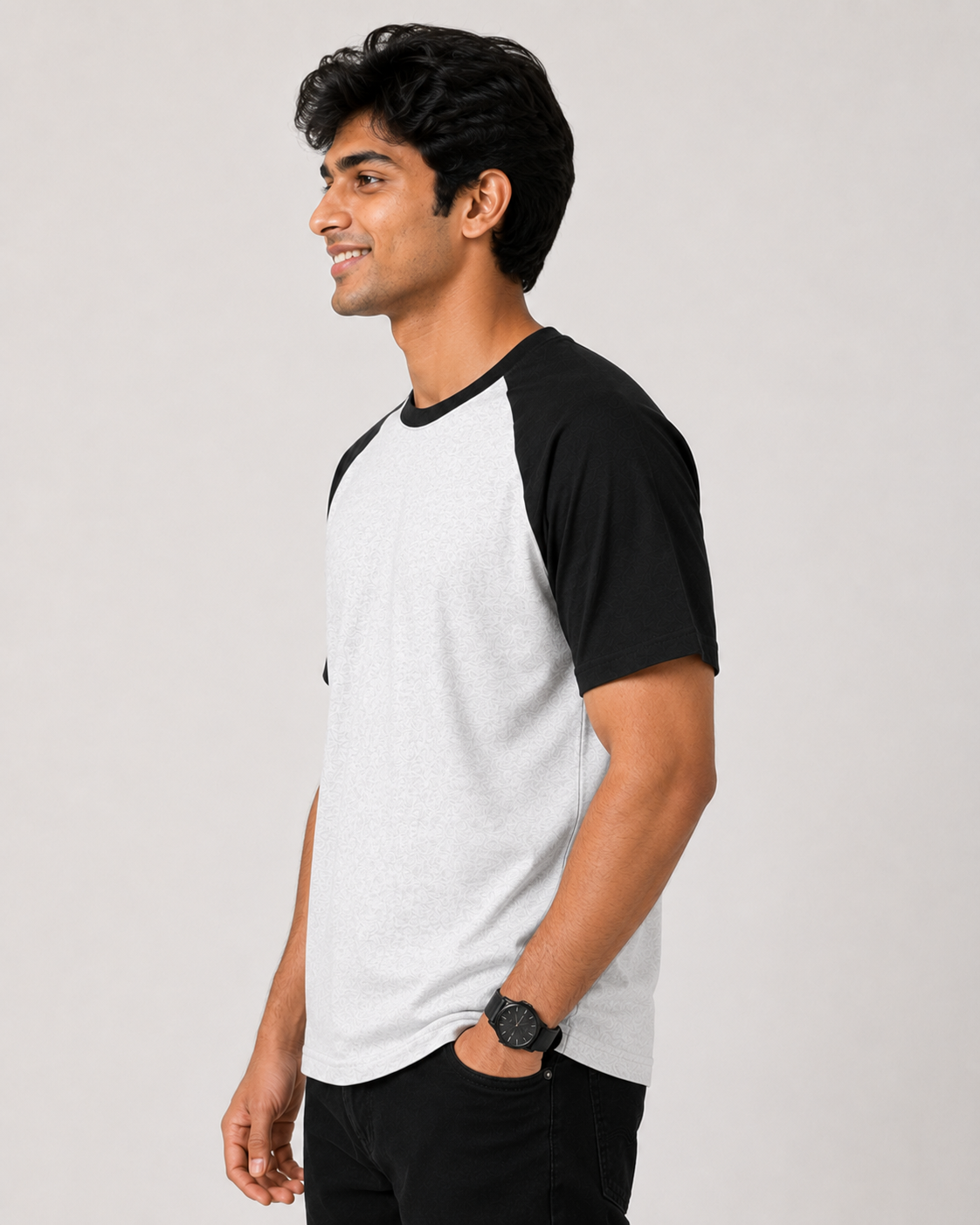 Raglan - Round-Neck Half-Sleeve