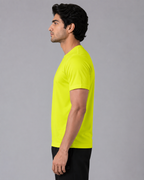 Mesh-Back Tee - Round-Neck Half-Sleeve
