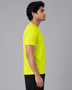 Mesh-Back Tee - Round-Neck Half-Sleeve