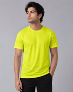 Mesh-Back Tee - Round-Neck Half-Sleeve