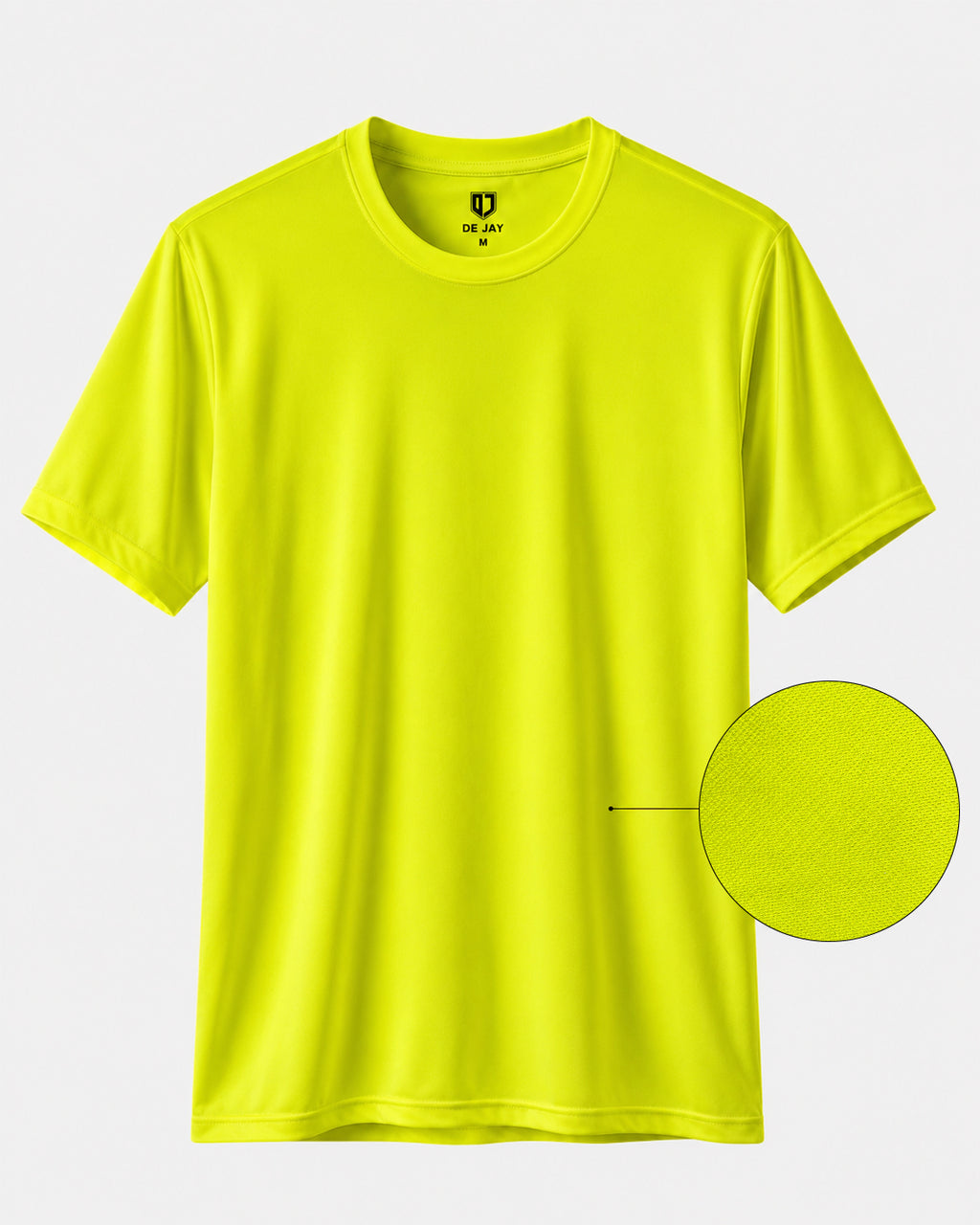 Mesh-Back Tee - Round-Neck Half-Sleeve
