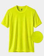 Mesh-Back Tee - Round-Neck Half-Sleeve