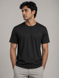 Mesh-Back Tee - Round-Neck Half-Sleeve