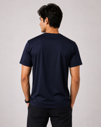 Mesh-Back Tee - Round-Neck Half-Sleeve