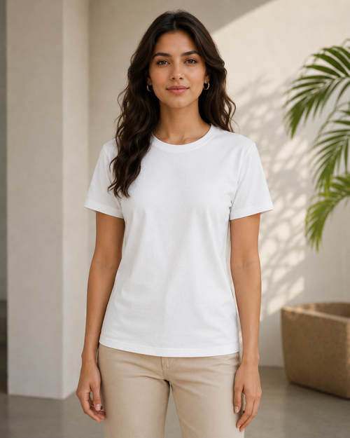 Dot Tee - Round-Neck Half-Sleeve