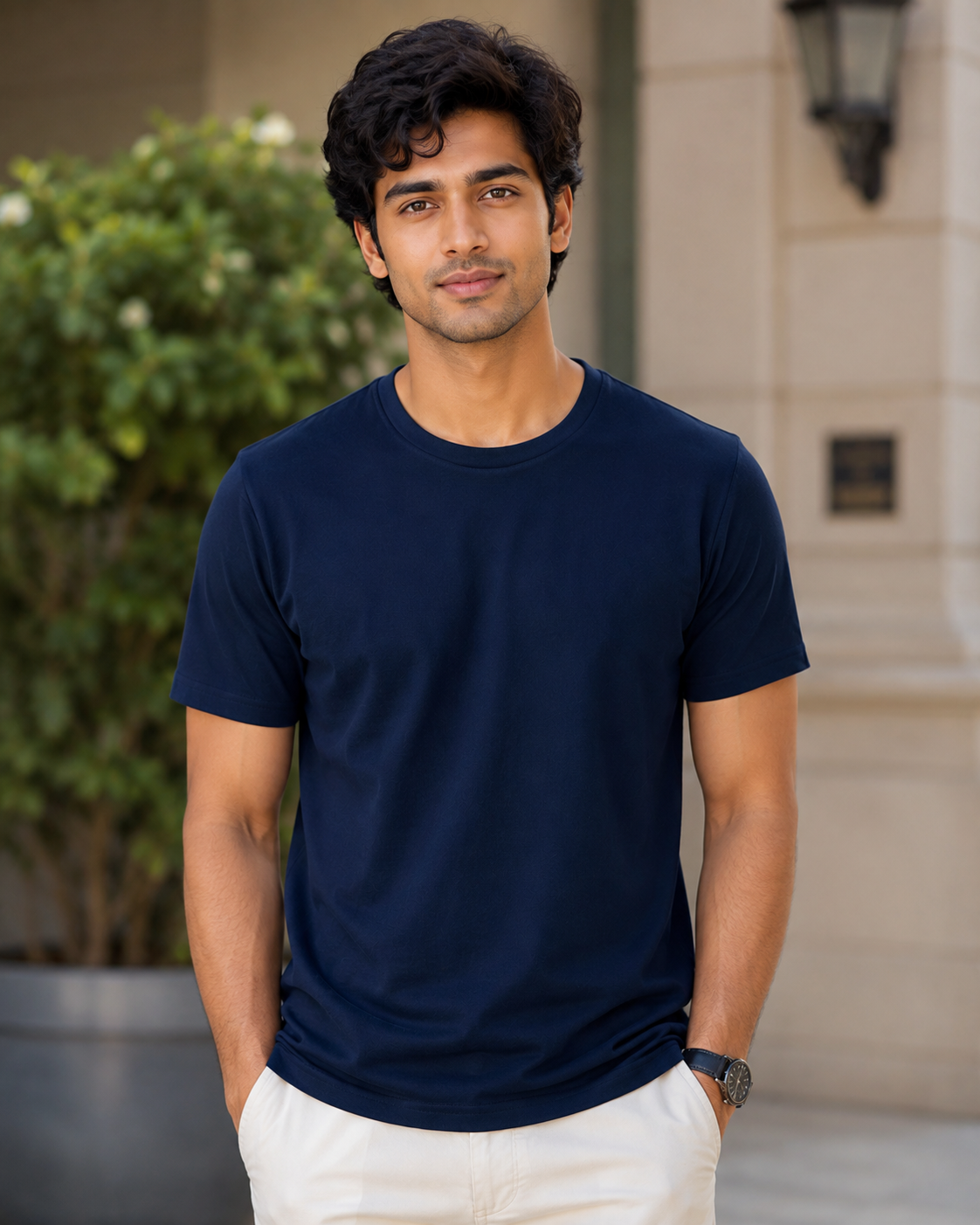 Dot Tee - Round-Neck Half-Sleeve