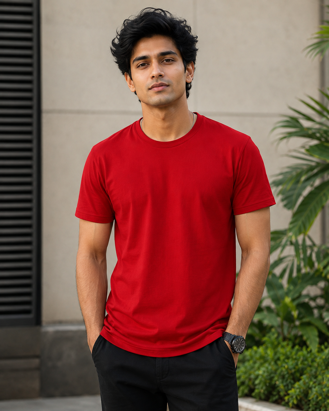 Dot Tee - Round-Neck Half-Sleeve