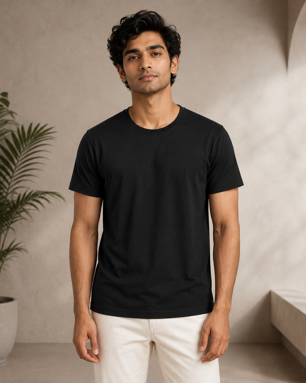Dot Tee - Round-Neck Half-Sleeve