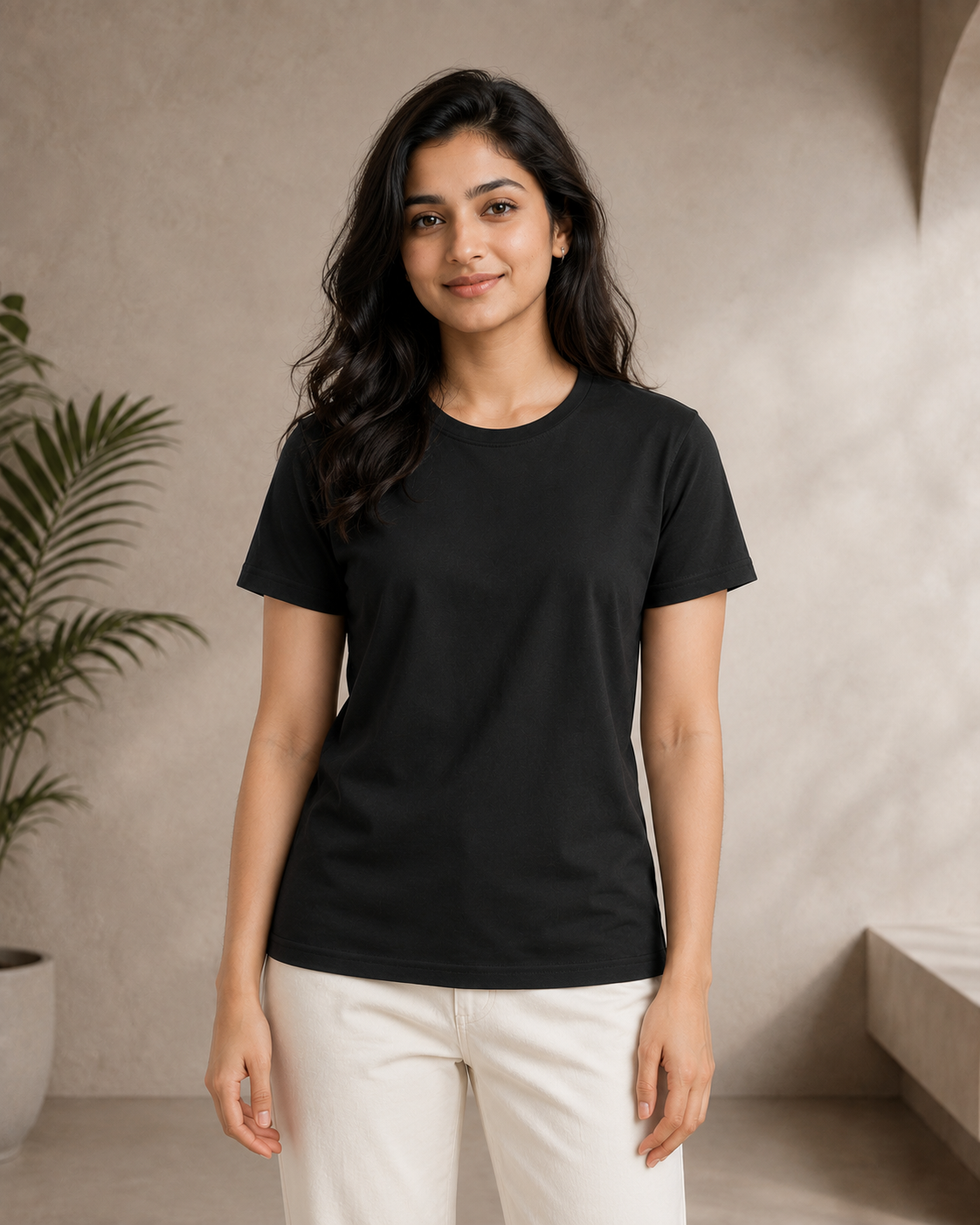Dot Tee - Round-Neck Half-Sleeve