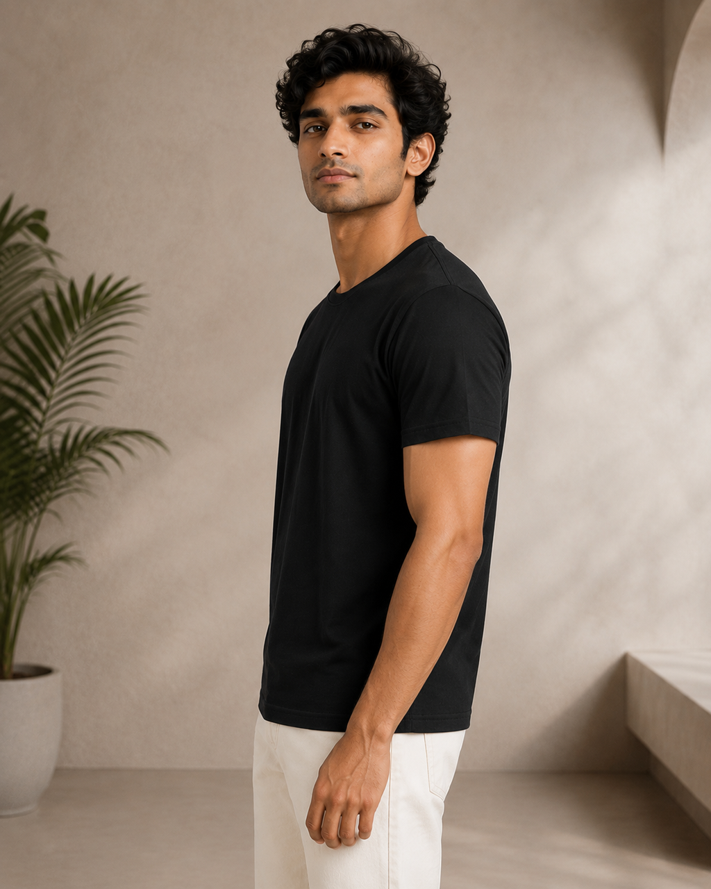Dot Tee - Round-Neck Half-Sleeve