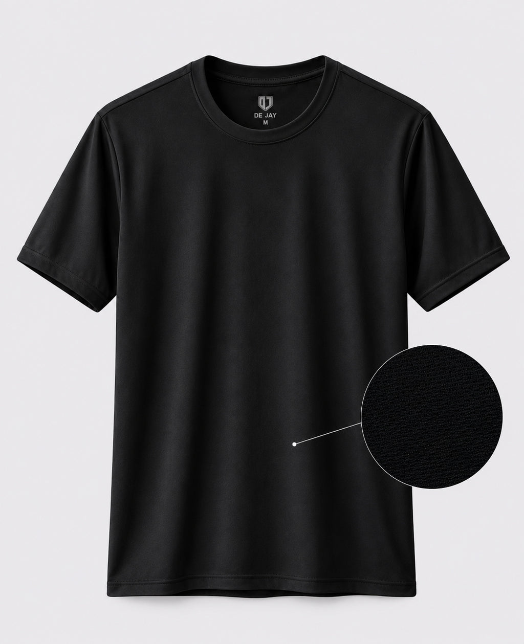 Mesh-Back Tee - Round-Neck Half-Sleeve
