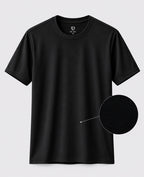 Mesh-Back Tee - Round-Neck Half-Sleeve
