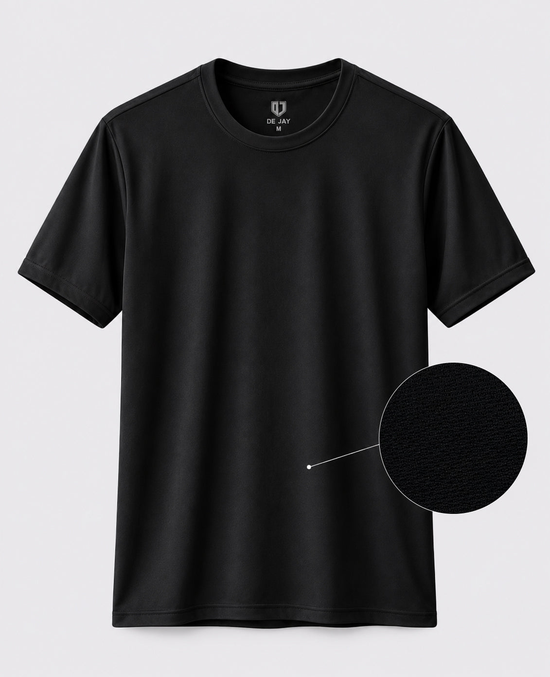 Mesh-Back Tee - Round-Neck Half-Sleeve