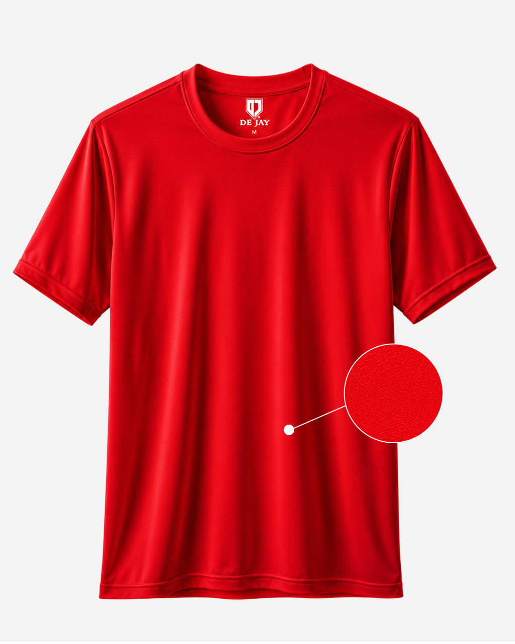 Mesh-Back Tee - Round-Neck Half-Sleeve