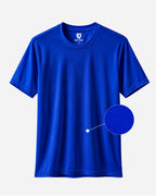 Mesh-Back Tee - Round-Neck Half-Sleeve