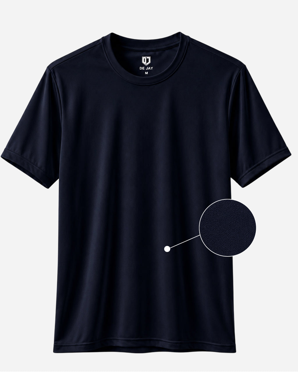 Mesh-Back Tee - Round-Neck Half-Sleeve