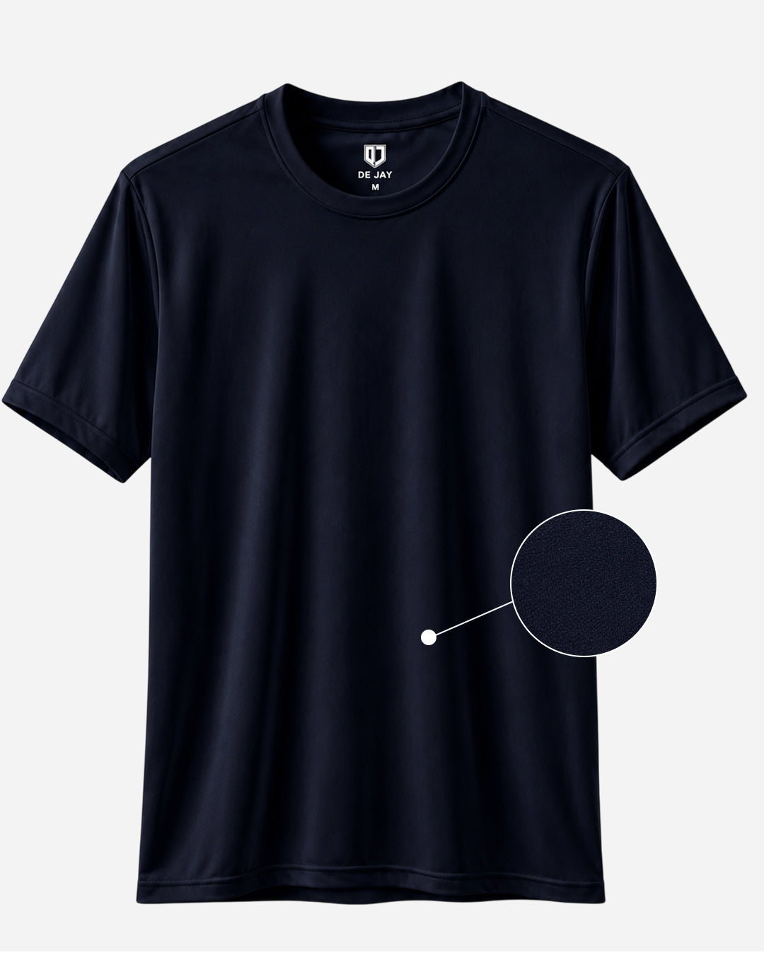 Mesh-Back Tee - Round-Neck Half-Sleeve