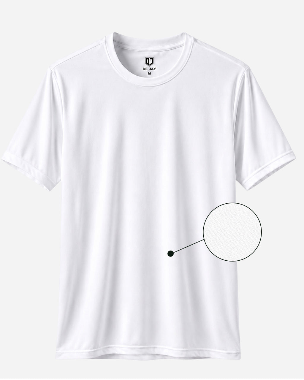 Mesh-Back Tee - Round-Neck Half-Sleeve